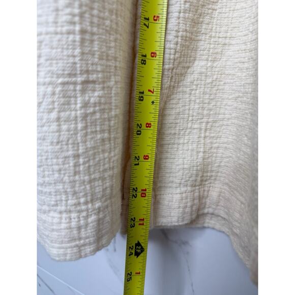 ANTHROPOLOGIE Demi Textured Jumpsuit Neutral Natural 2P Beachy Summer Boho - Picture 7 of 12